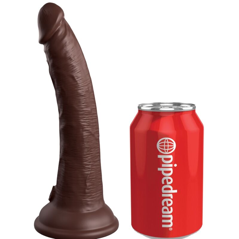 KING COCK - ELITE DILDO REALISTICO IN SILICONE 17.8 CM MARRONE