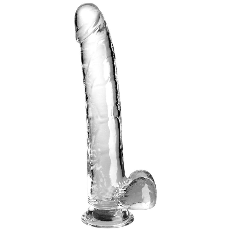 KING COCK - CLEAR DILDO CON TESTICOLI 24.8 CM TRASPARENTE