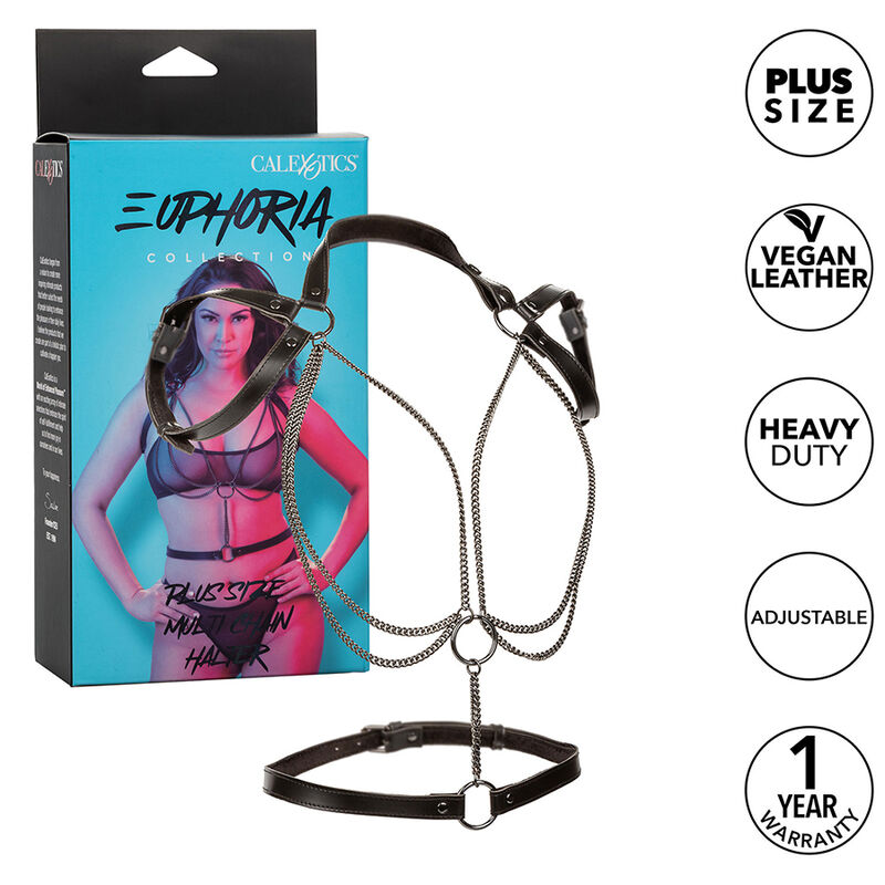 CALEXOTICS - EUPHORIA MULTICHAIN HALTER HARNESS PREMIUM TAGLIA PIÙ GRANDE