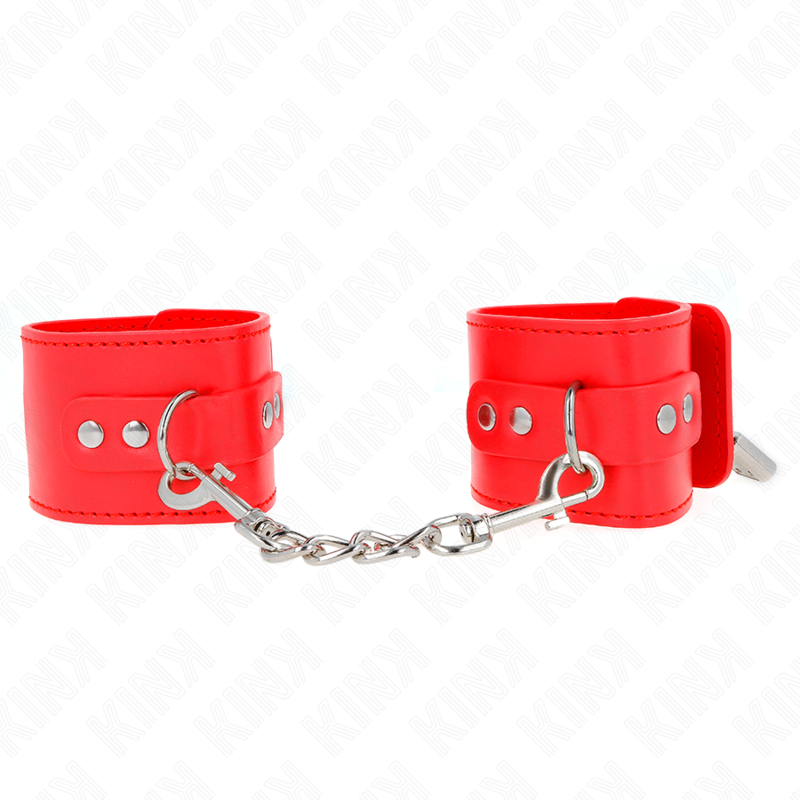 KINK - RESISTENZA DA POLSO CON CHIUSURA A LUCCHETTO ROSSO REGOLABILE 16-23 CM X 5,5 CM